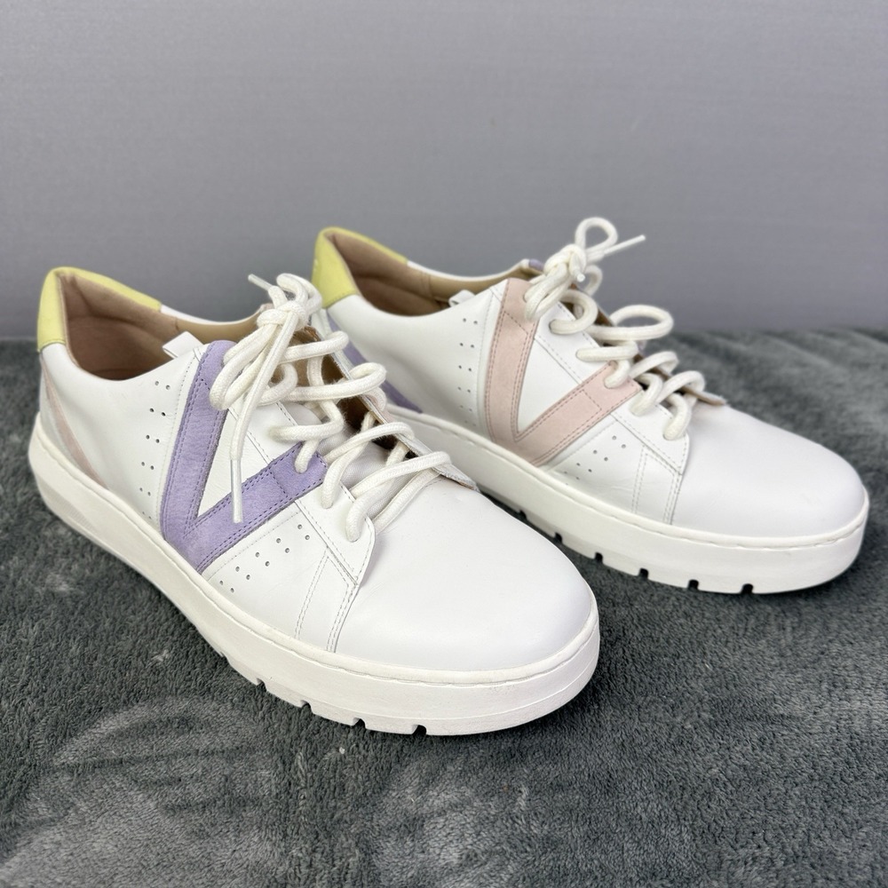 Vionic‎ Women Size 9.5 Accent Sneakers Leather Casual Comfort Shoes